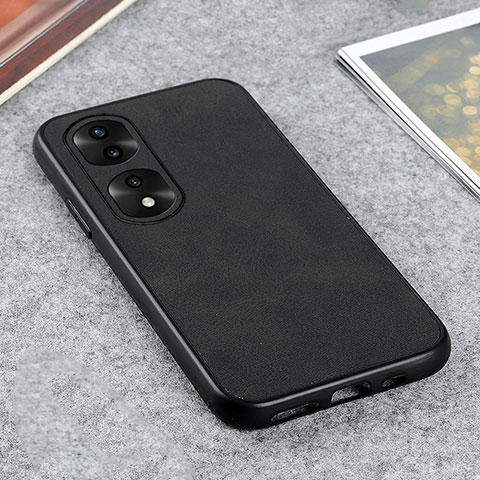 Custodia Lusso Pelle Cover B08H per Huawei Honor 70 Pro 5G Nero