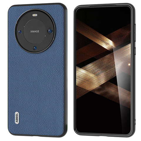 Custodia Lusso Pelle Cover B08H per Huawei Mate 60 Pro+ Plus Blu