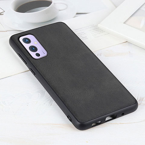 Custodia Lusso Pelle Cover B08H per OnePlus 9 5G Nero