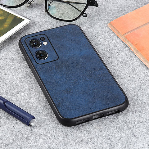 Custodia Lusso Pelle Cover B08H per OnePlus Nord CE 2 5G Blu