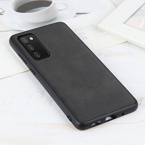 Custodia Lusso Pelle Cover B08H per Samsung Galaxy A03s Nero