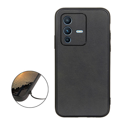 Custodia Lusso Pelle Cover B08H per Vivo V23 Pro 5G Nero