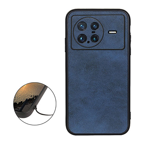 Custodia Lusso Pelle Cover B08H per Vivo X Note Blu