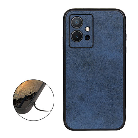 Custodia Lusso Pelle Cover B08H per Vivo Y33e 5G Blu