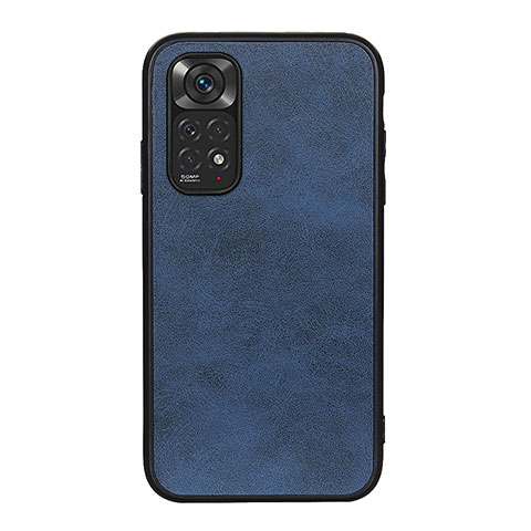 Custodia Lusso Pelle Cover B08H per Xiaomi Redmi Note 11 4G (2022) Blu