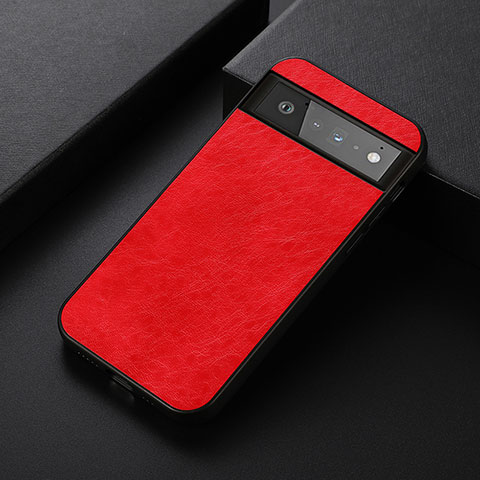 Custodia Lusso Pelle Cover B09H per Google Pixel 6 5G Rosso