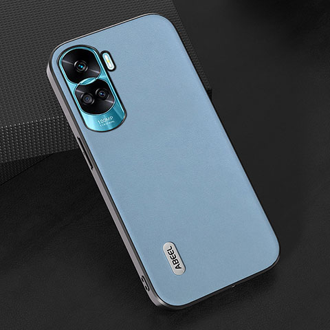 Custodia Lusso Pelle Cover BH2 per Huawei Honor 90 Lite 5G Azzurro