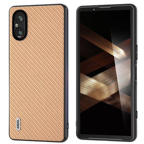 Custodia Lusso Pelle Cover BH3 per Sony Xperia 5 V Oro