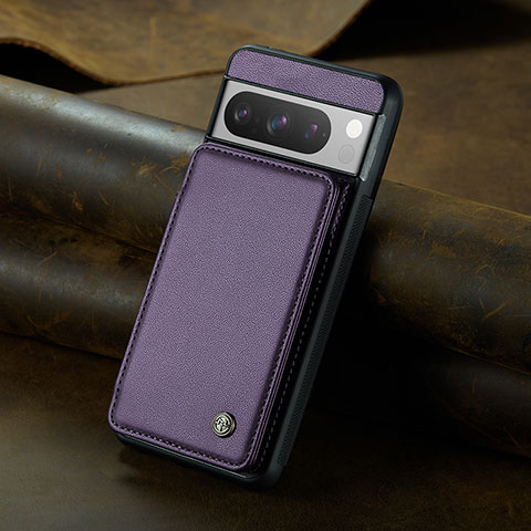 Custodia Lusso Pelle Cover C02S per Google Pixel 8 Pro 5G Viola