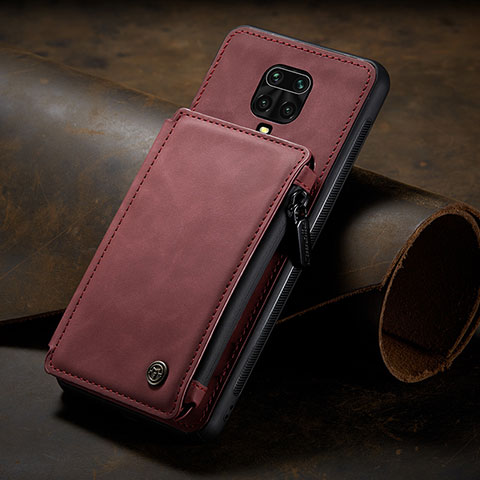 Custodia Lusso Pelle Cover C02S per Xiaomi Redmi Note 9S Rosso