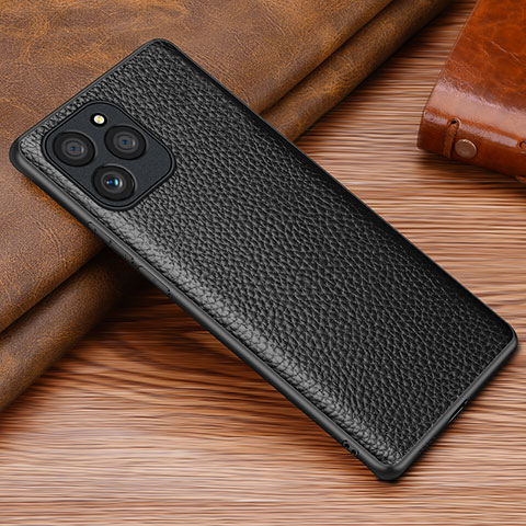 Custodia Lusso Pelle Cover DL1 per Huawei Honor 60 SE 5G Nero