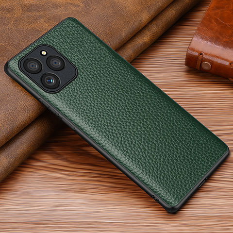 Custodia Lusso Pelle Cover DL1 per Huawei Honor 60 SE 5G Verde