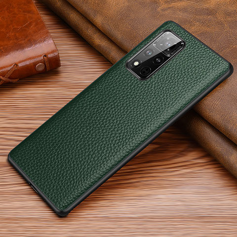 Custodia Lusso Pelle Cover DL1 per Huawei Honor V40 5G Verde