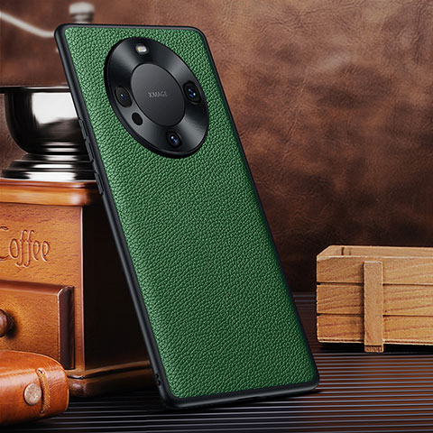 Custodia Lusso Pelle Cover DL1 per Huawei Mate 60 Verde