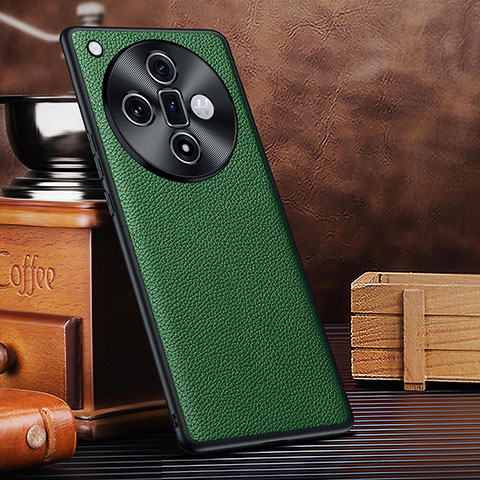 Custodia Lusso Pelle Cover DL1 per Oppo Find X7 5G Verde