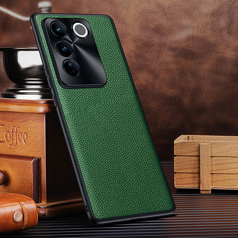 Custodia Lusso Pelle Cover DL1 per Vivo V27 Pro 5G Verde