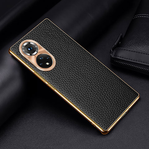 Custodia Lusso Pelle Cover DL2 per Huawei Honor 50 Pro 5G Nero