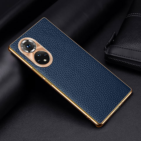 Custodia Lusso Pelle Cover DL2 per Huawei Nova 9 Pro Blu