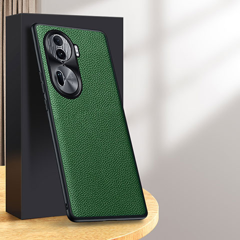 Custodia Lusso Pelle Cover DL2 per Oppo Reno11 Pro 5G Verde