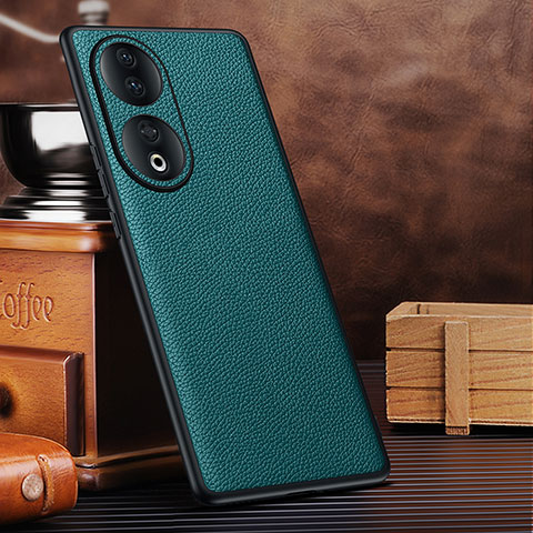 Custodia Lusso Pelle Cover DL3 per Huawei Honor 90 5G Verde