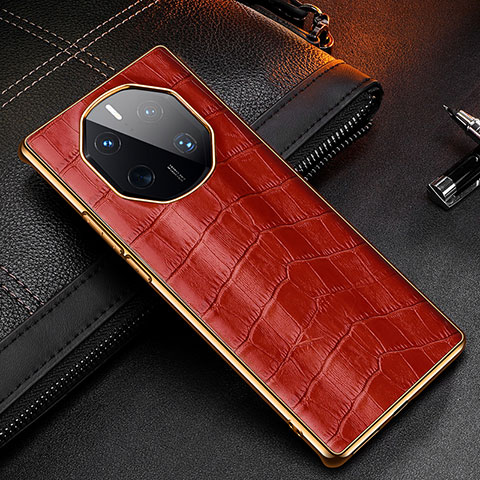 Custodia Lusso Pelle Cover DL3 per Huawei Mate 50 RS Rosso