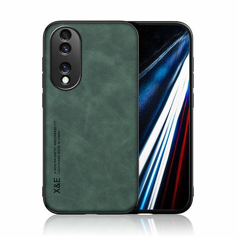 Custodia Lusso Pelle Cover DY1 per Huawei Honor 70 5G Verde