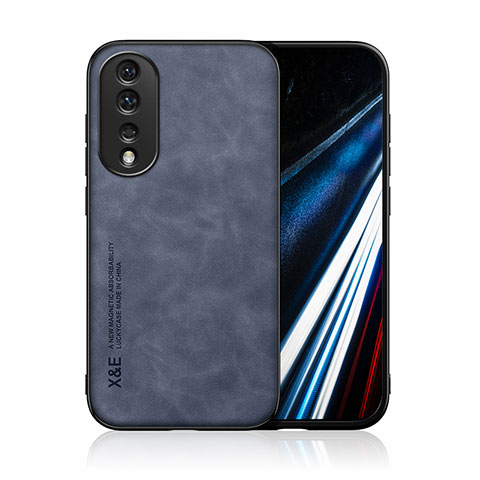 Custodia Lusso Pelle Cover DY1 per Huawei Honor 80 Pro Flat 5G Blu