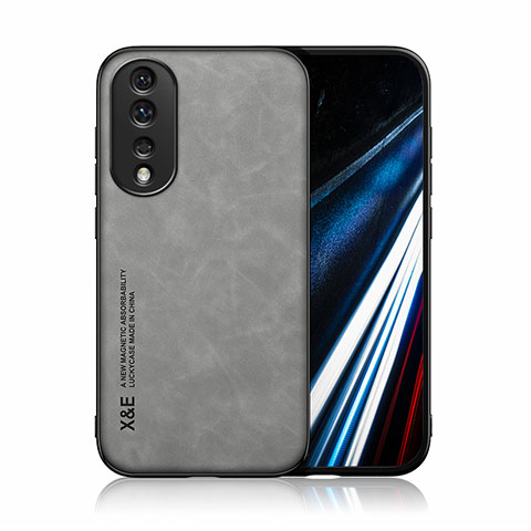 Custodia Lusso Pelle Cover DY1 per Huawei Honor 80 Pro Flat 5G Grigio