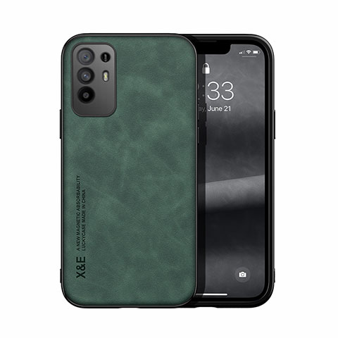 Custodia Lusso Pelle Cover DY1 per Oppo A94 5G Verde