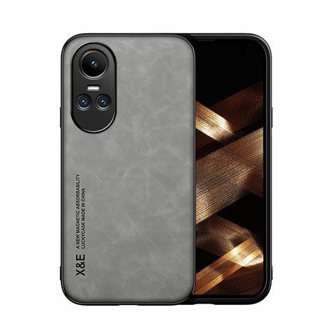 Custodia Lusso Pelle Cover DY1 per Oppo Reno10 Pro 5G Grigio