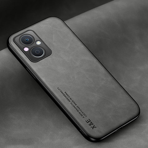 Custodia Lusso Pelle Cover DY1 per Oppo Reno8 Lite 5G Grigio