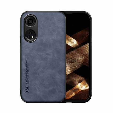 Custodia Lusso Pelle Cover DY1 per Oppo Reno8 T 4G Blu