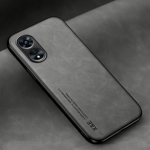 Custodia Lusso Pelle Cover DY1 per Oppo Reno8 T 5G Grigio