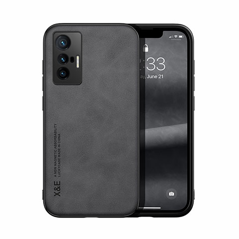 Custodia Lusso Pelle Cover DY1 per Vivo X70t Nero