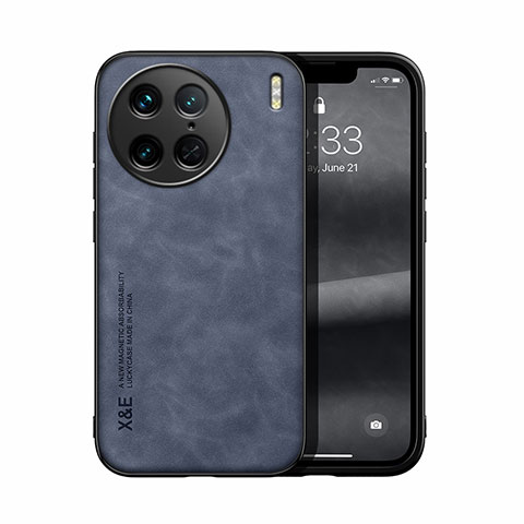 Custodia Lusso Pelle Cover DY1 per Vivo X90 Pro 5G Blu