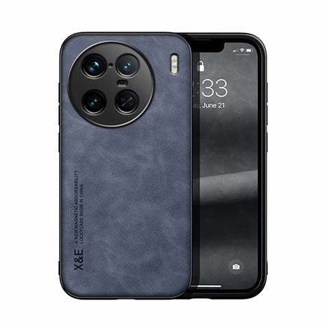 Custodia Lusso Pelle Cover DY1 per Vivo X90 Pro+ Plus 5G Blu