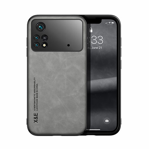 Custodia Lusso Pelle Cover DY1 per Xiaomi Poco M4 Pro 4G Grigio