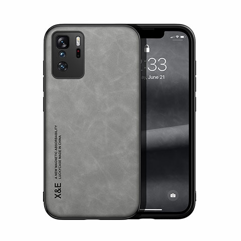 Custodia Lusso Pelle Cover DY1 per Xiaomi Redmi Note 10 Pro 5G Grigio