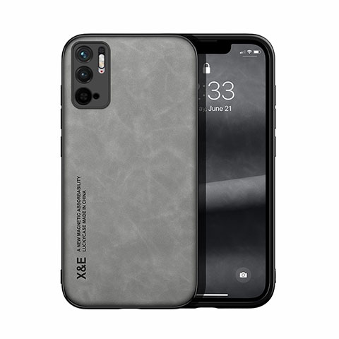 Custodia Lusso Pelle Cover DY1 per Xiaomi Redmi Note 10T 5G Grigio