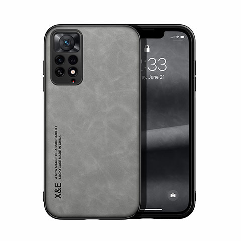 Custodia Lusso Pelle Cover DY1 per Xiaomi Redmi Note 11 Pro 4G Grigio