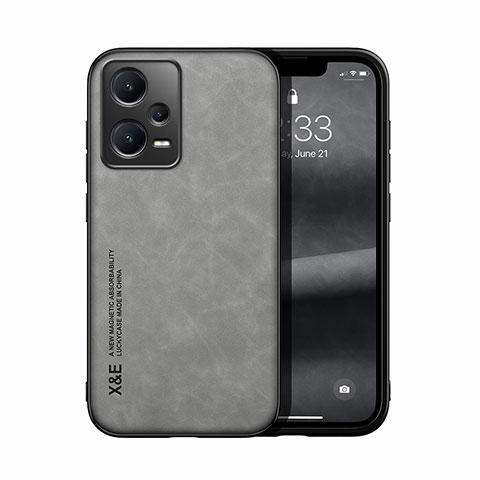 Custodia Lusso Pelle Cover DY1 per Xiaomi Redmi Note 12 Explorer Grigio