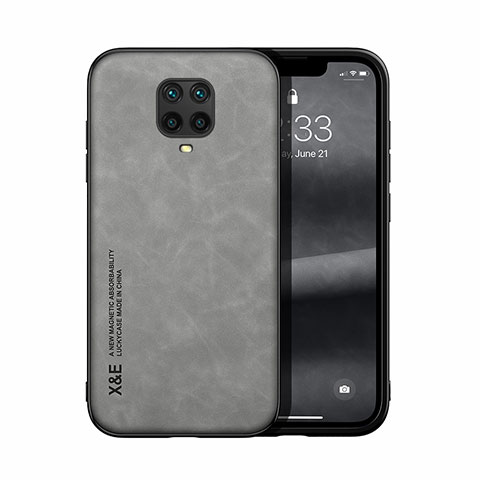 Custodia Lusso Pelle Cover DY1 per Xiaomi Redmi Note 9 Pro Grigio