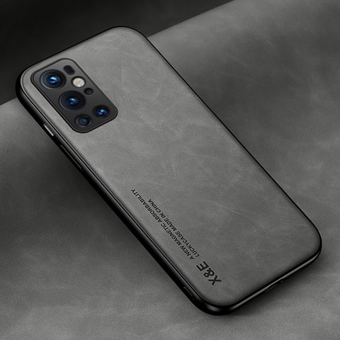 Custodia Lusso Pelle Cover DY2 per OnePlus 9 Pro 5G Grigio