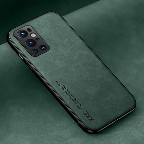 Custodia Lusso Pelle Cover DY2 per OnePlus 9 Pro 5G Verde