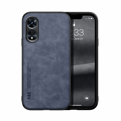 Custodia Lusso Pelle Cover DY2 per Oppo A97 5G Blu