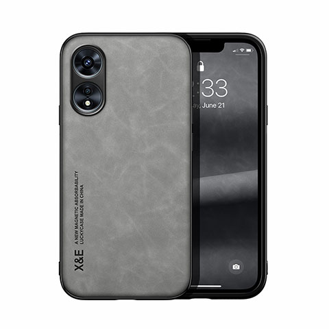 Custodia Lusso Pelle Cover DY2 per Oppo A97 5G Grigio