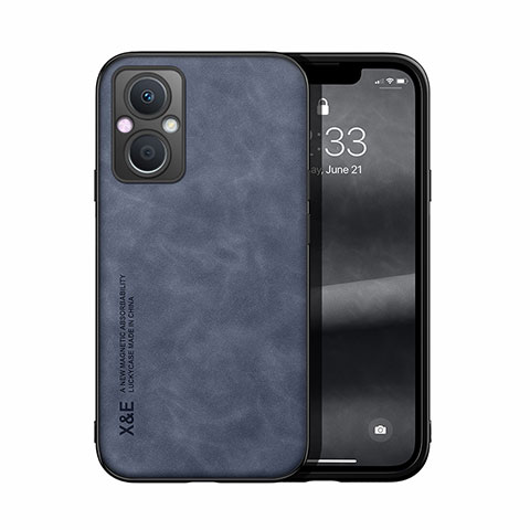 Custodia Lusso Pelle Cover DY2 per Oppo Reno8 Lite 5G Blu