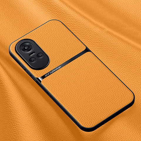 Custodia Lusso Pelle Cover DY3 per Oppo Reno10 5G Arancione