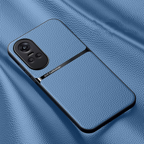 Custodia Lusso Pelle Cover DY3 per Oppo Reno10 5G Cielo Blu