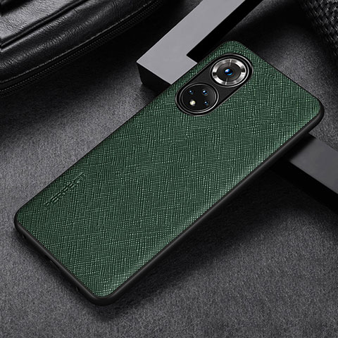 Custodia Lusso Pelle Cover GS1 per Huawei Honor 50 5G Verde